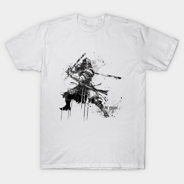 Ninja Warrior Shinobi Martial arts Sumie T-Shirt by geekmethat